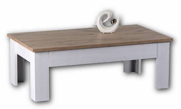 Couchtisch Elegance in Sibiu-Lärche Nb. Weiß - Holzwerkstoff - 115 x 40 x 65 cm