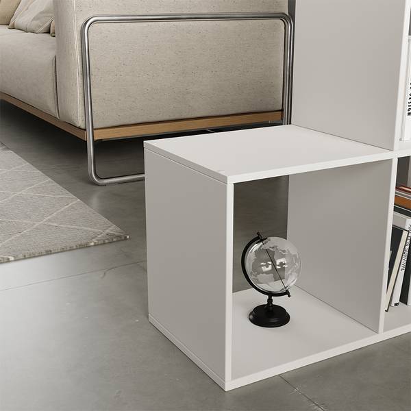 Treppenregal Theresa 40282 Weiß - Holzwerkstoff - 104 x 108 x 29 cm