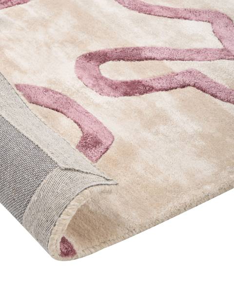Teppich KAPPAR Beige - Pink - Naturfaser - 160 x 230 cm