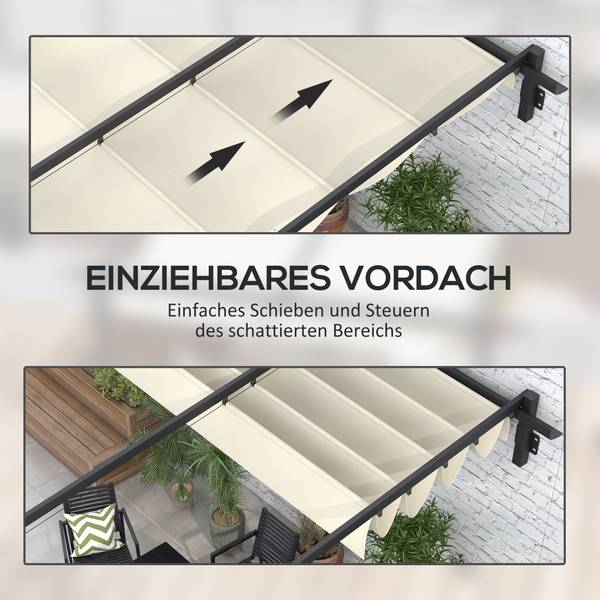 Pergola 84C-469V00CW Weiß - Textil - 297 x 230 x 297 cm