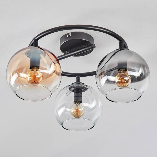 Deckenleuchte Cesaro Grau - Gelb - Metall - 16 x 16 x 16 cm