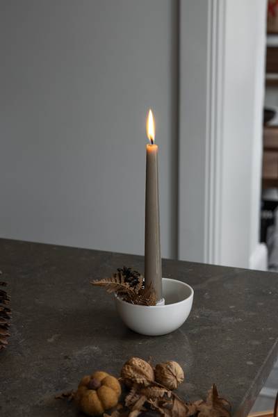Kerzenhalter LIDATORP Weiß - Keramik - 10 x 5 x 10 cm