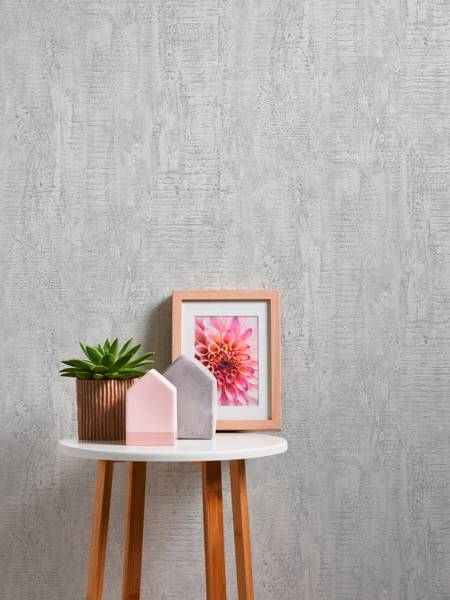 Vliestapete Beton-Optik Tapete glatt Beige - Grau