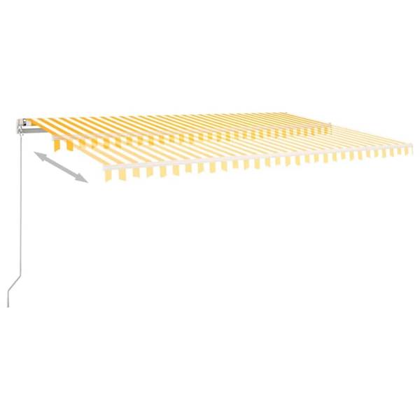 Uitschuifbare Luifel 3006539-2 geel - polyester - aluminium - 350 x 1 x 500 cm