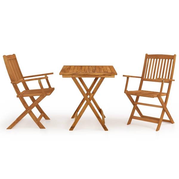 Garten-Essgruppe 3058257 (3-teilig) Braun - Akazie - 70 x 75 x 70 cm