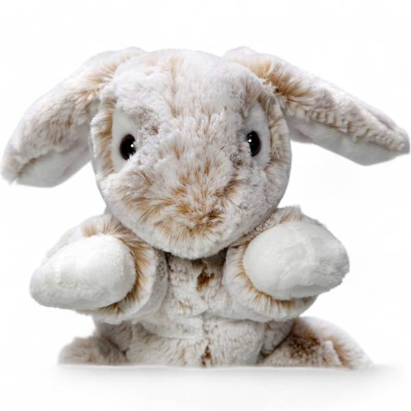 Kuscheltier Hase Beige - Kunstfell - 14 x 22 x 14 cm