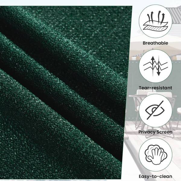 Zaunblende Albesa Grün - Textil - 600 x 100 x 2 cm