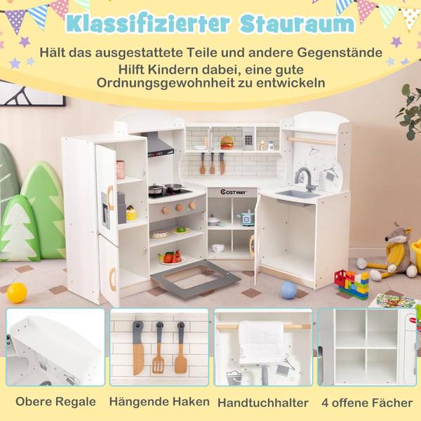 Eck Spielküche FY32202 Weiß - Holzwerkstoff - 92 x 94 x 122 cm