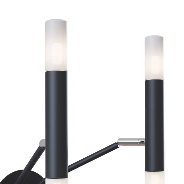 Wandleuchte Modern Vab Schwarz - Stahl - 49 x 35 x 25 cm