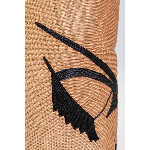 Coussin Comic Face Beige - Bleu - Coton - 50 x 50 x 14 cm