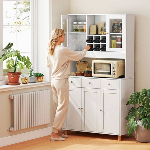 Küchenschrank 83A-397V90WT Weiß - Holzwerkstoff - 40 x 180 x 100 cm