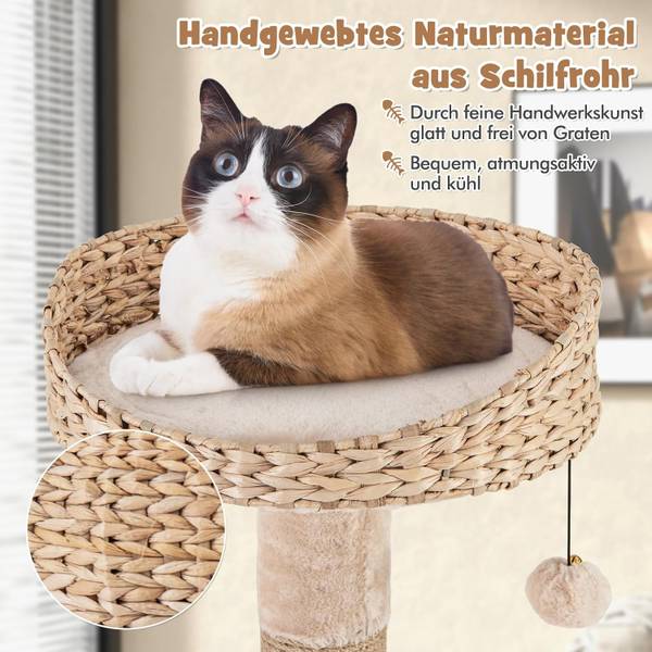 Kratzbaum BH32303NQDE Beige - Holzwerkstoff - 58 x 164 x 58 cm