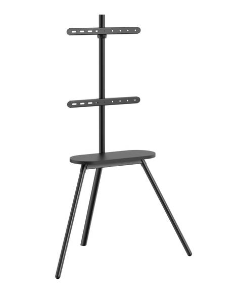TV-Stand LUMFS28-44F-02_ZWART Schwarz - Stahl - 88 x 138 x 54 cm