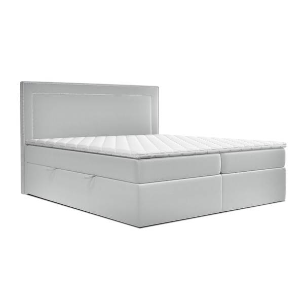 Boxspringbett Annecy Bonell Federkern Grau - Breite: 140 cm