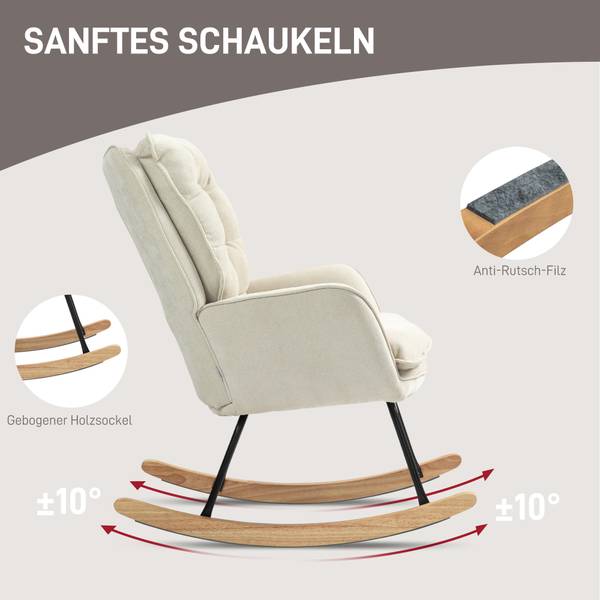 Schaukelstuhl 83B-134V00BG Beige