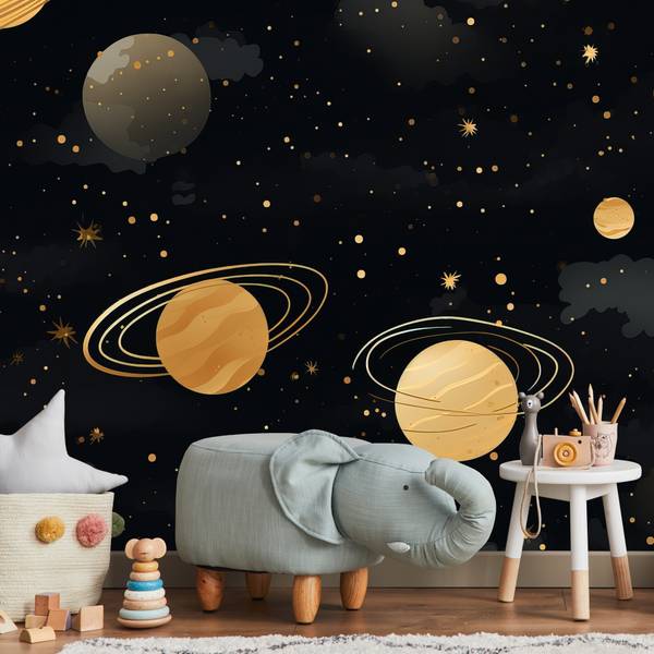 Vlies-Fotobehang PLANETEN Sterren Kosmos 360 x 240 x 240 cm