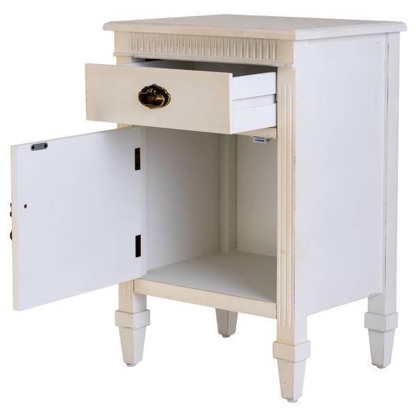 Beistelltisch Brisa Weiß - Holzwerkstoff - 46 x 68 x 36 cm