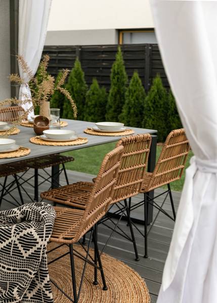 Gartenstuhl ALVIANO Beige - Polyrattan - 48 x 83 x 60 cm