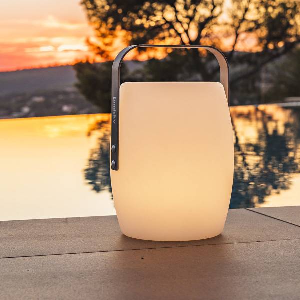 Lanterne sans fil - LUMISKY - LUCY ROCK Blanc - Matière plastique - 22 x 30 x 22 cm