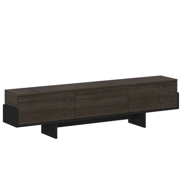 TV-Möbel HELYO Schwarz - Braun - Holzwerkstoff - 30 x 45 x 180 cm