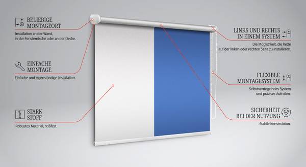 Rollo GLAUCO 60 x 140 cm