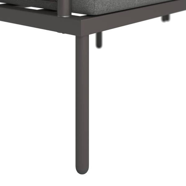 Loungegarnitur ELORA (17-teilig) Grau - Metall - Textil