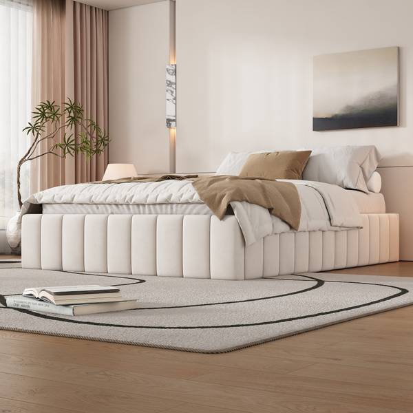 Kinderbett ｜K-406 Beige - Textil - 149 x 35 x 218 cm