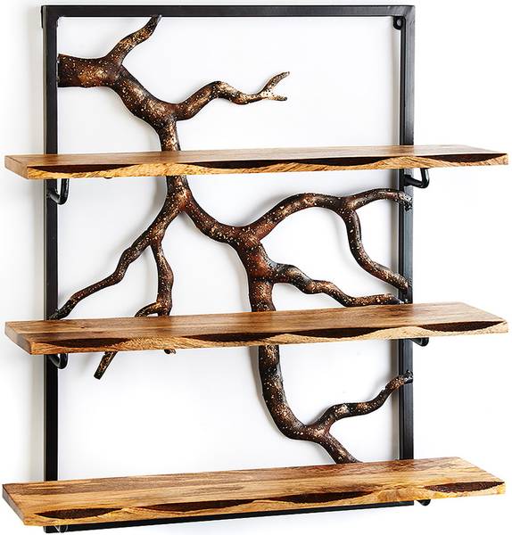 Wandregal TWIGSHELF3 Braun - Holzwerkstoff - 20 x 66 x 59 cm