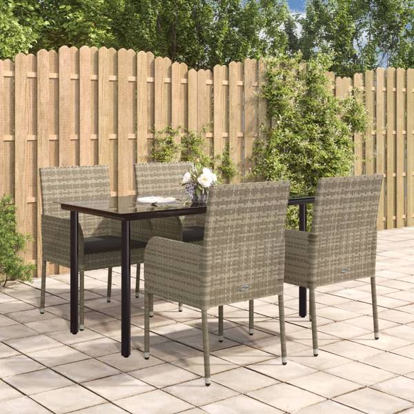 Garten Essgruppe 3029236-2 (5-teilig) Schwarz - Grau - 140 x 70 cm