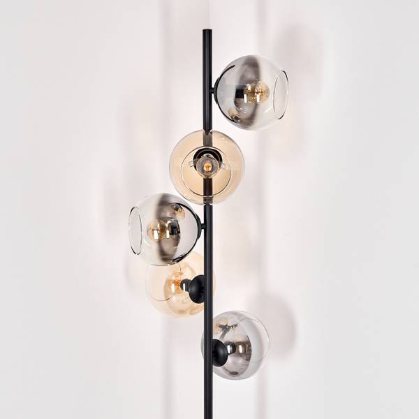 Stehlampe Cesaro Braun - Grau - Metall - 17 x 160 x 83 cm