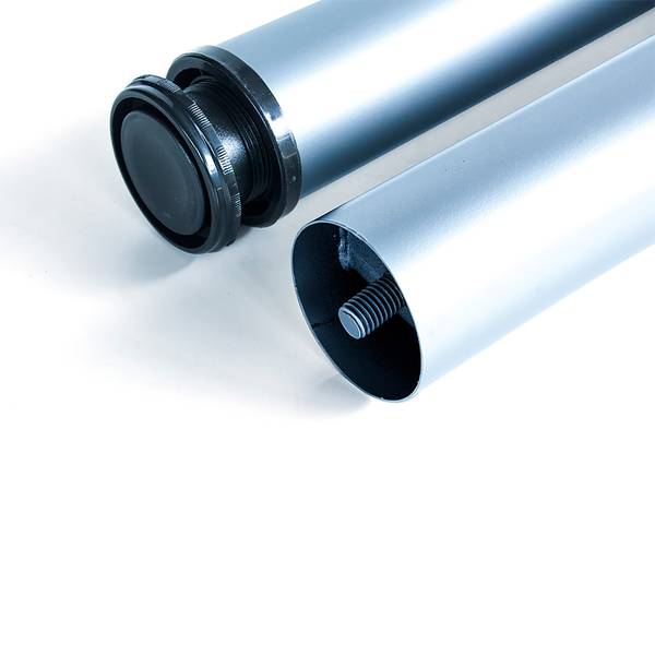 Tischbeine Durchmesser 60mm aus Stahl Silber - Metall - 14 x 73 x 14 cm