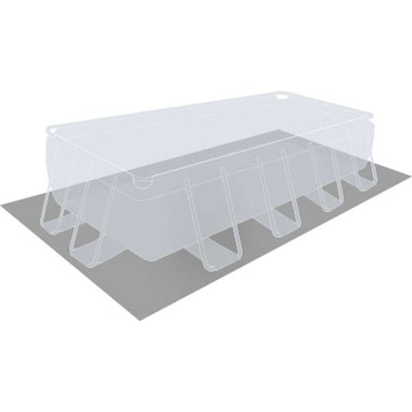 Aufstellpool 3202761 Grau - Metall - 244 x 107 x 488 cm