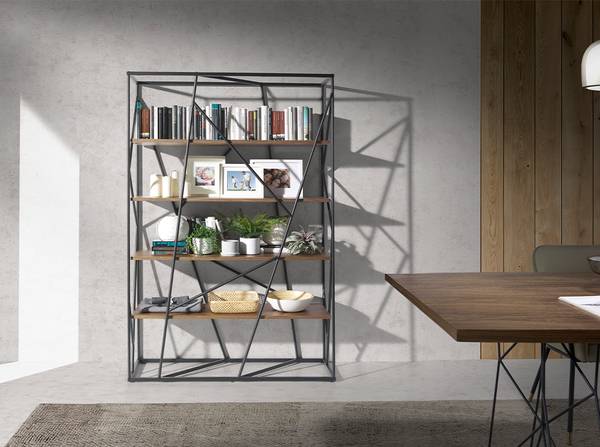 Regal 3103 Braun - Edelstahl 18/0 - Stahl - Zink - 120 x 180 x 38 cm