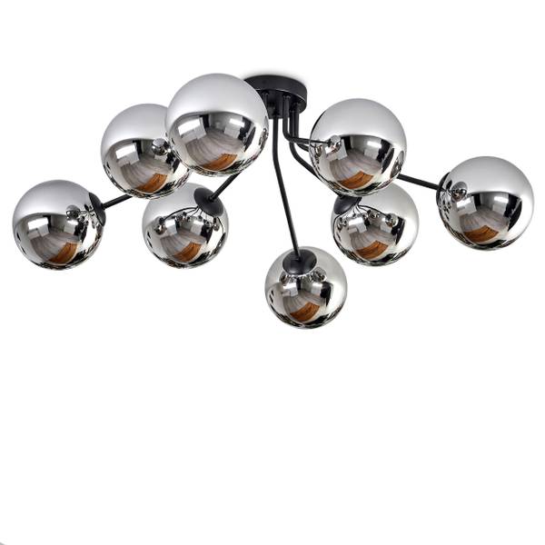 Deckenleuchte Fossobiubo Silber - Aluminium - Klarglas - 100 x 29 x 100 cm