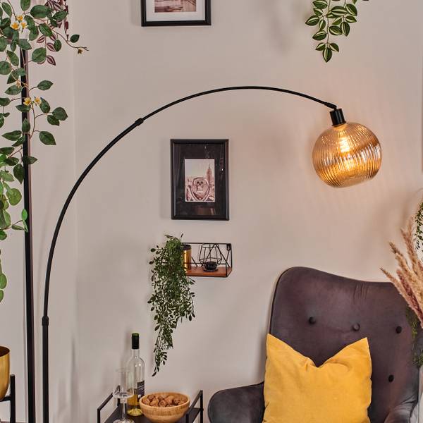 Stehlampe Cesaro Orange - Aluminium - Klarglas - Marmor - 45 x 170 x 136 cm