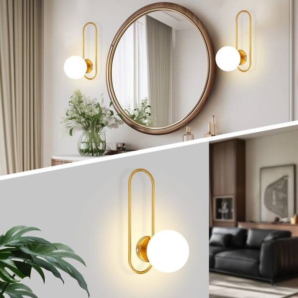 Wandlamp Marvelli goud - metaal - 16 x 18 x 35 cm
