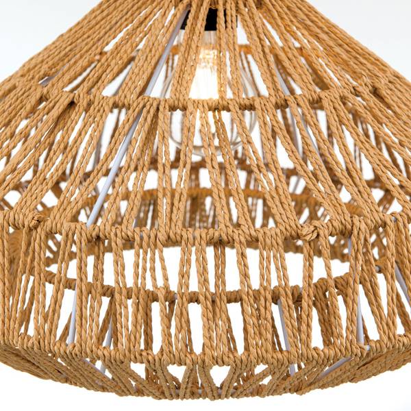 Hängeleuchte BASKET Beige - Rattan - 40 x 26 x 40 cm