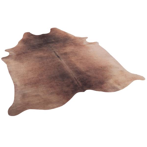 Kunstfaser Teppich Rinderfell Beige - Textil - 125 x 1 x 160 cm