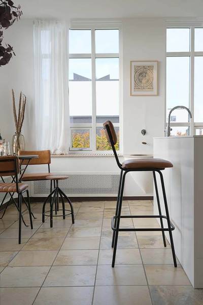 Barhocker Diner Braun - Metall - 47 x 112 x 46 cm