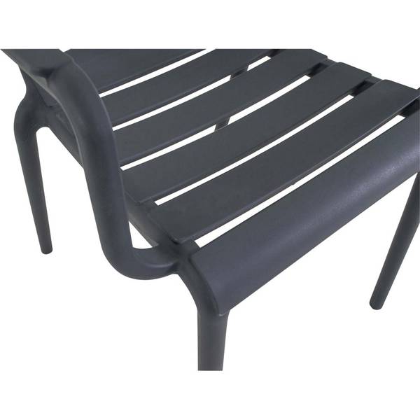 Bistro-Sessel TORVI Grau - Kunststoff - 56 x 248 x 54 cm