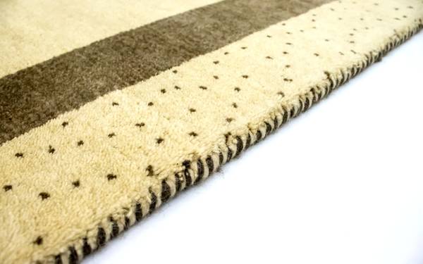 Kurzflorteppich Naturals Beige - Wolle - 122 x 2 x 184 cm