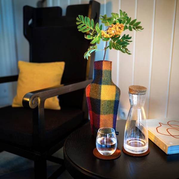 Stoffvase für Flaschen Quadrants Multicolor