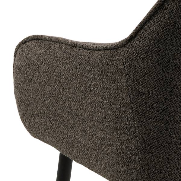 Esszimmerstuhl Brooke 2er Set Grau - Textil - 58 x 83 x 55 cm