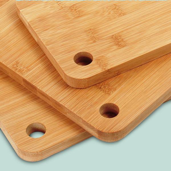 Schneidebrett 3er Set Bambus Braun - Bambus - 22 x 2 x 33 cm
