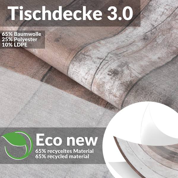 Tischdecke Rustikal Holzdesign E 140 x 180 cm