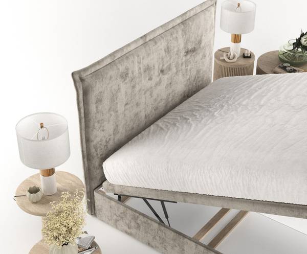 Polsterbett Eliot mit Stauraum Beige - Liegefläche Breite: 160 cm