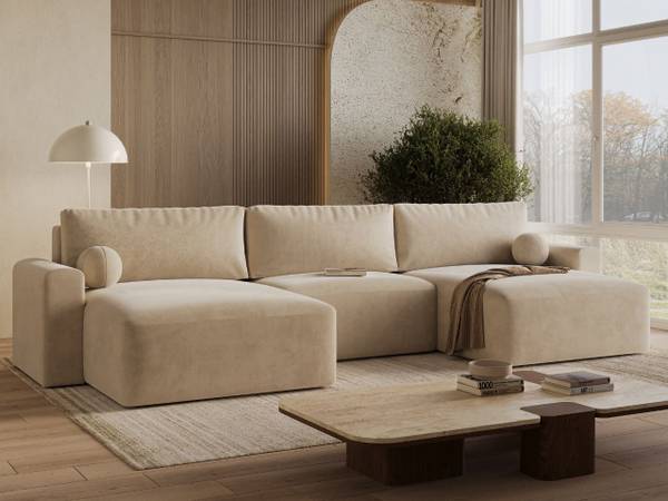 Ecksofa U AURORA Beige