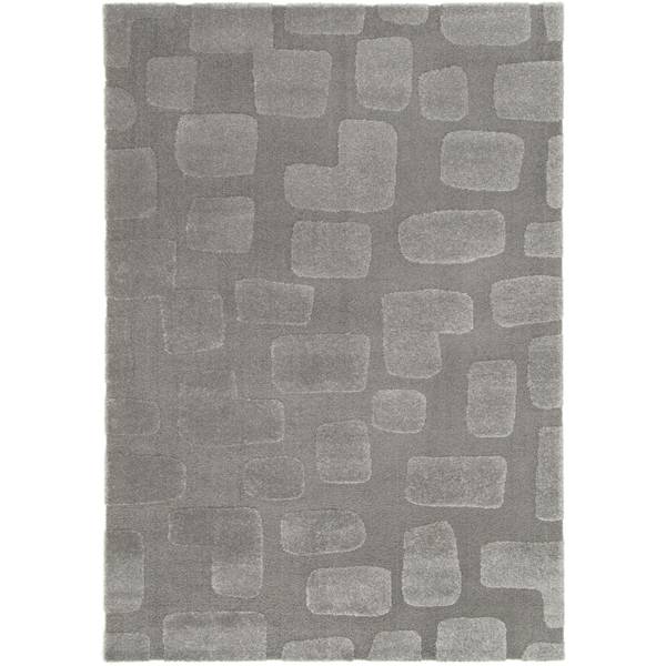 Kurzflorteppich  Meran Grau - Polyester - 200 x 290 cm