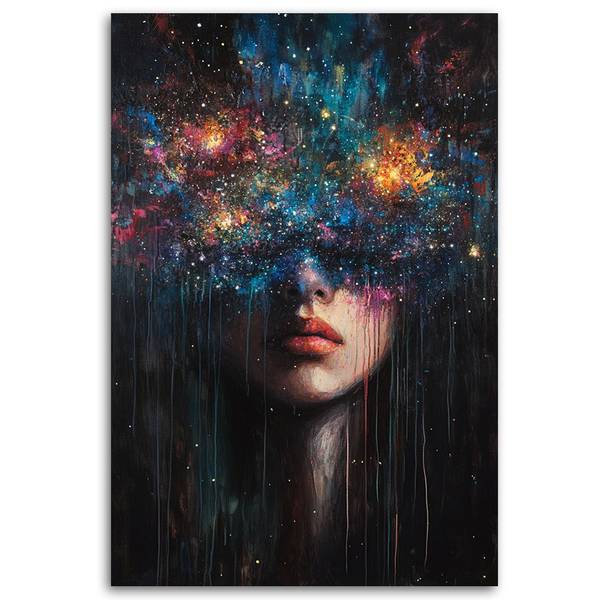 Wandbild gesicht einer frau abstraktion 40 x 60 cm