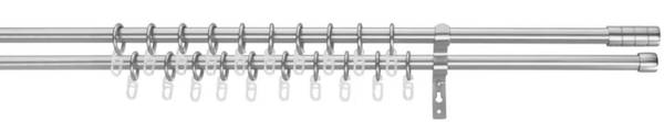 Vorhangstangenset JOO 2 Silber - Metall - Kunststoff - 1 x 1 x 1 cm